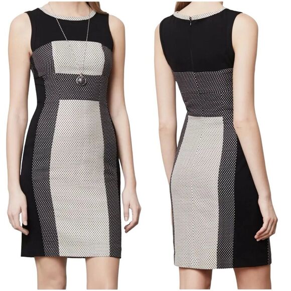 Yoana Baraschi Sheath Channeled Dots Column Dress Anthropologie Women's size 12 - Picture 1 of 12
